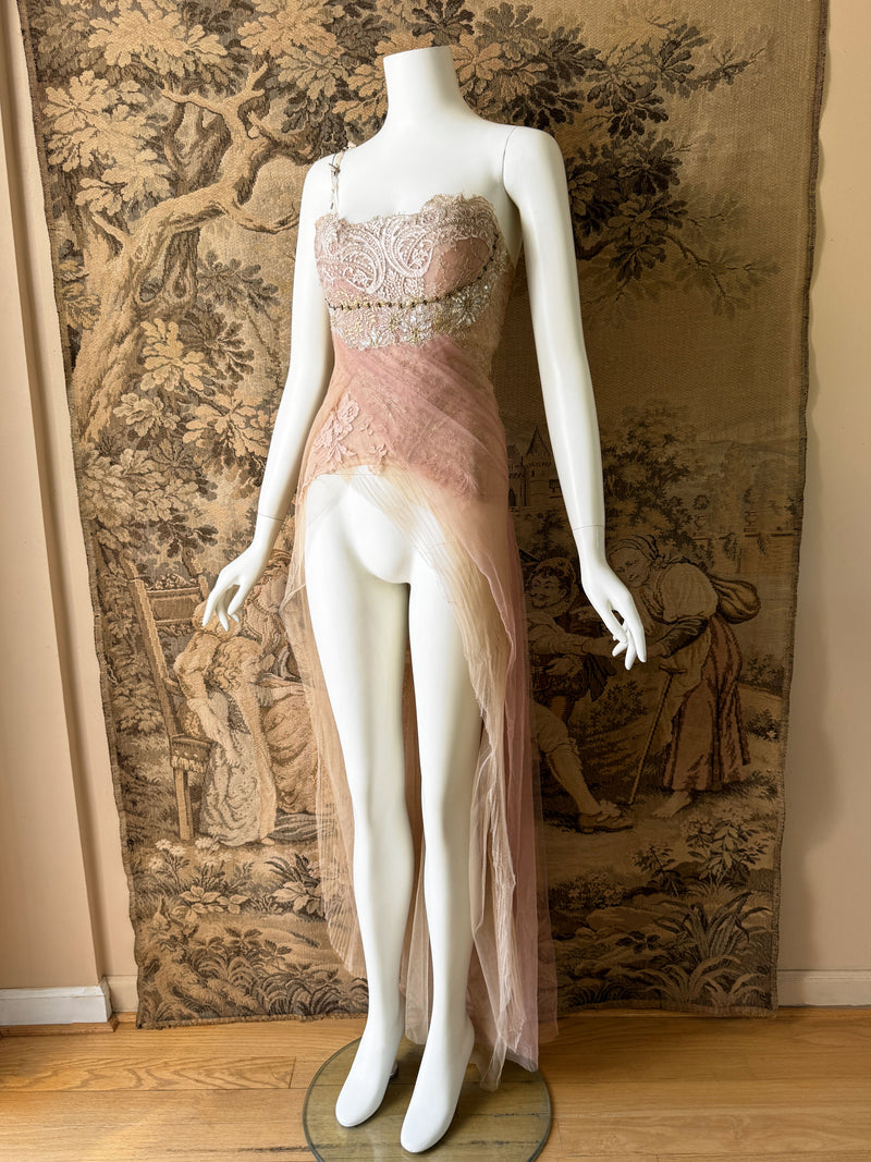 Les Habitudes Y2K Silk & Lace Corset