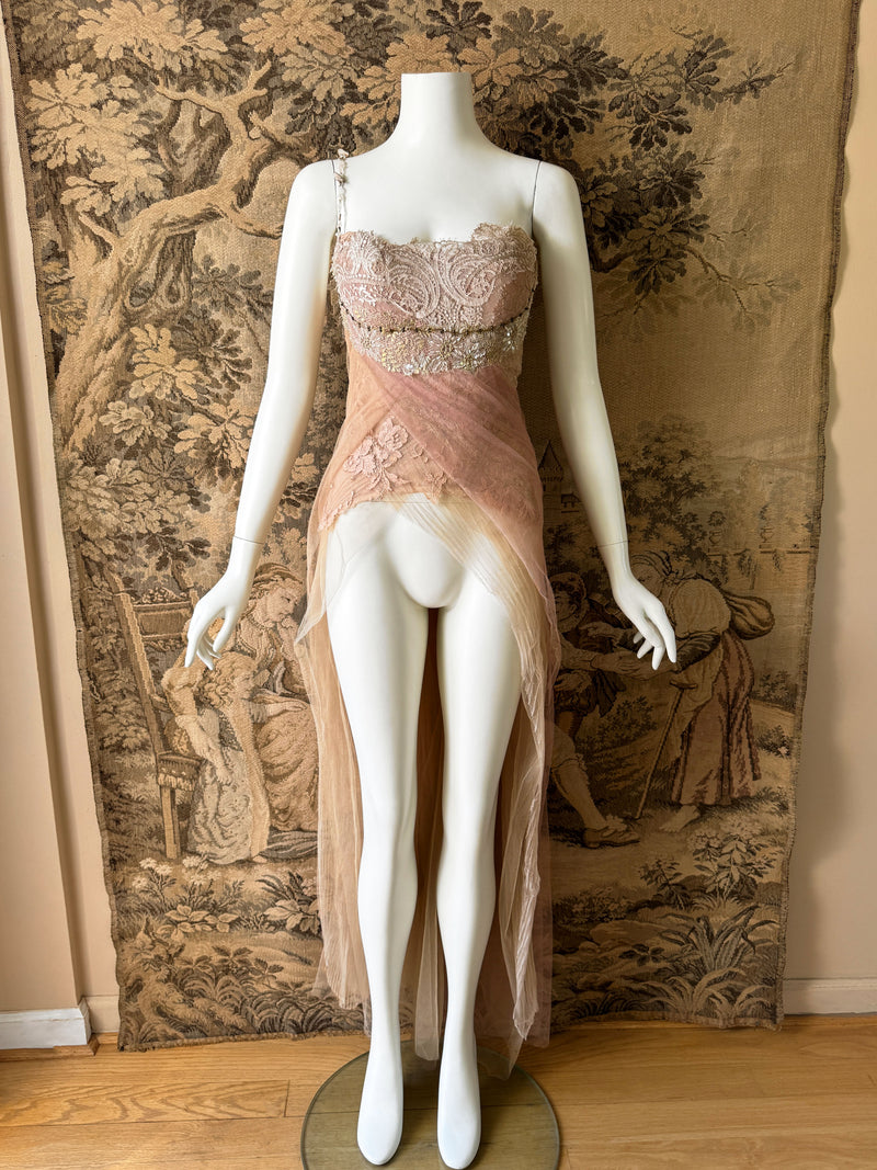 Les Habitudes Y2K Silk & Lace Corset