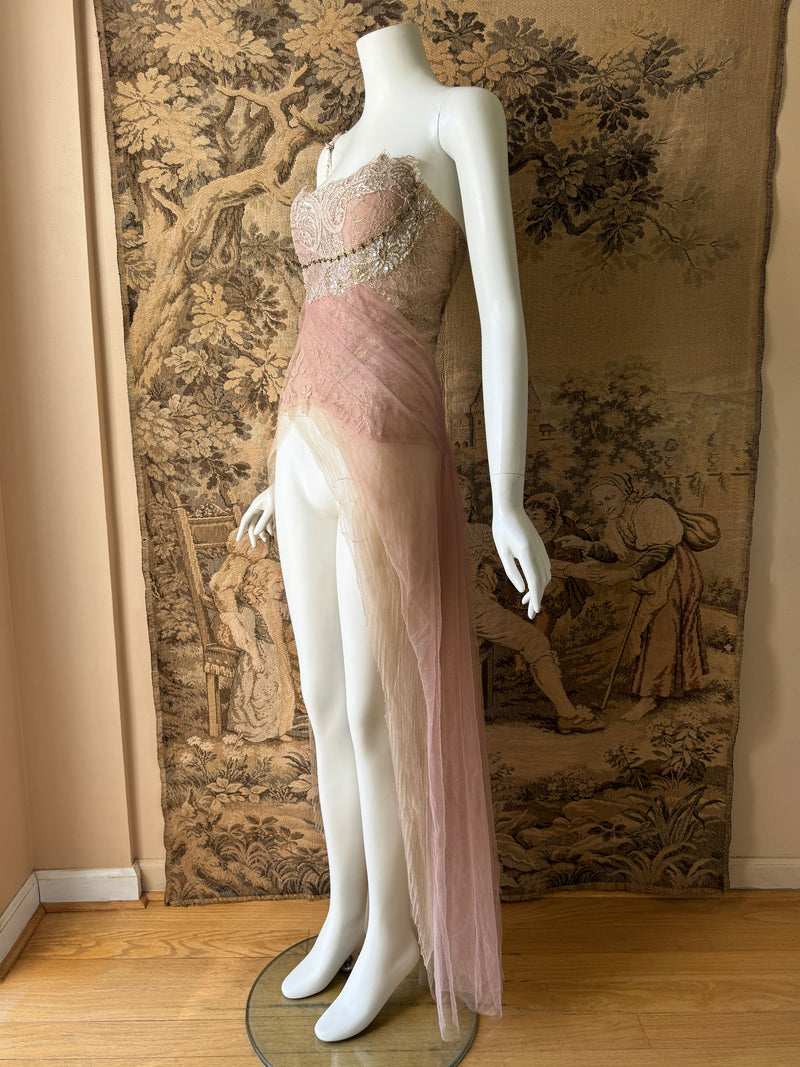 Les Habitudes Y2K Silk & Lace Corset