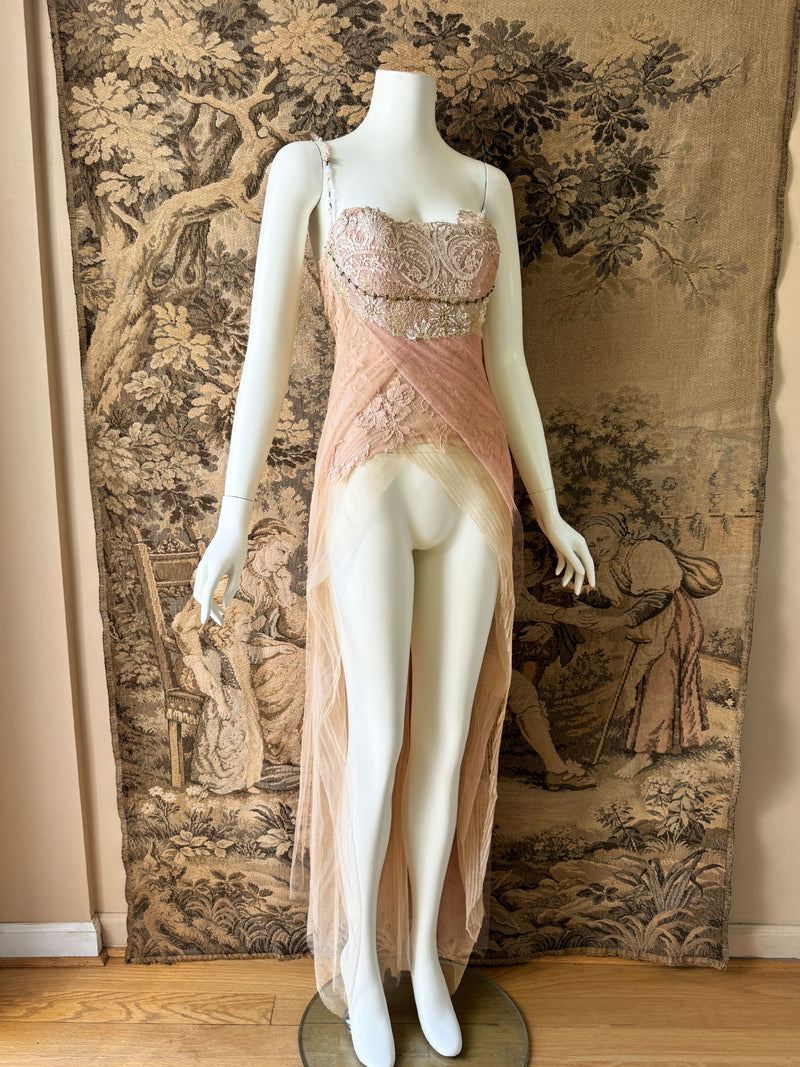 Les Habitudes Y2K Silk & Lace Corset