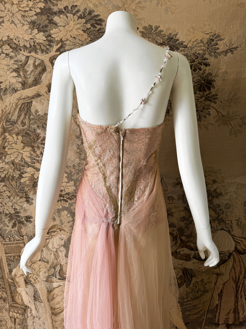 Les Habitudes Y2K Silk & Lace Corset