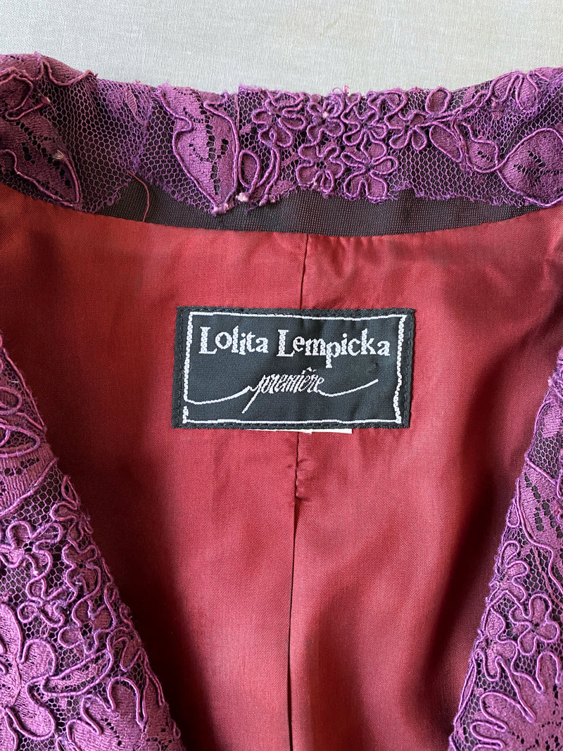 Lolita Lempicka A/W 1997 Lace Trimmed Jacket