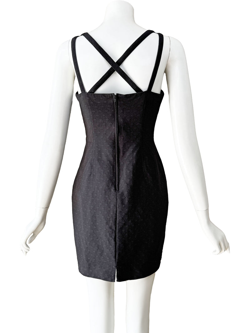 Lolita Lempicka 1990s Lattice Mini Dress