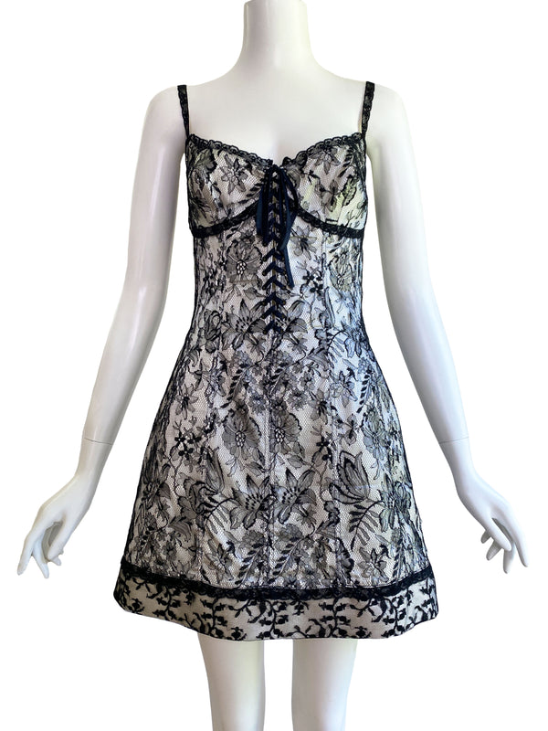 Lolita Lempicka Couture A/W 1994 Lace Corset Dress