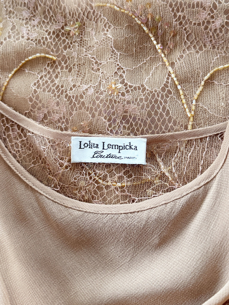 Lolita Lempicka Couture Fall 2000 Embellished Lace Maxi Dress