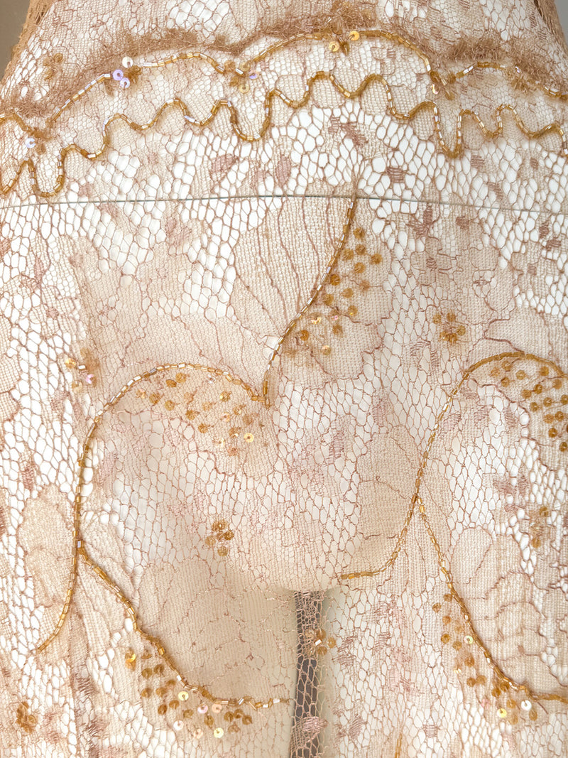 Lolita Lempicka Couture Fall 2000 Embellished Lace Maxi Dress