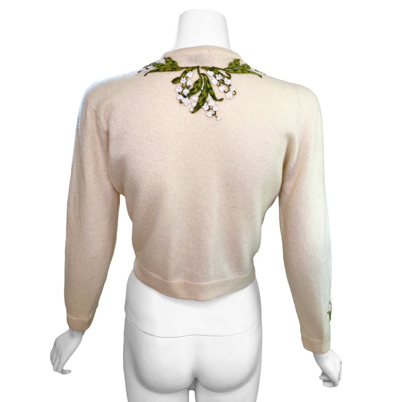 Dalton 1950s Lily of the Valley Cardigan