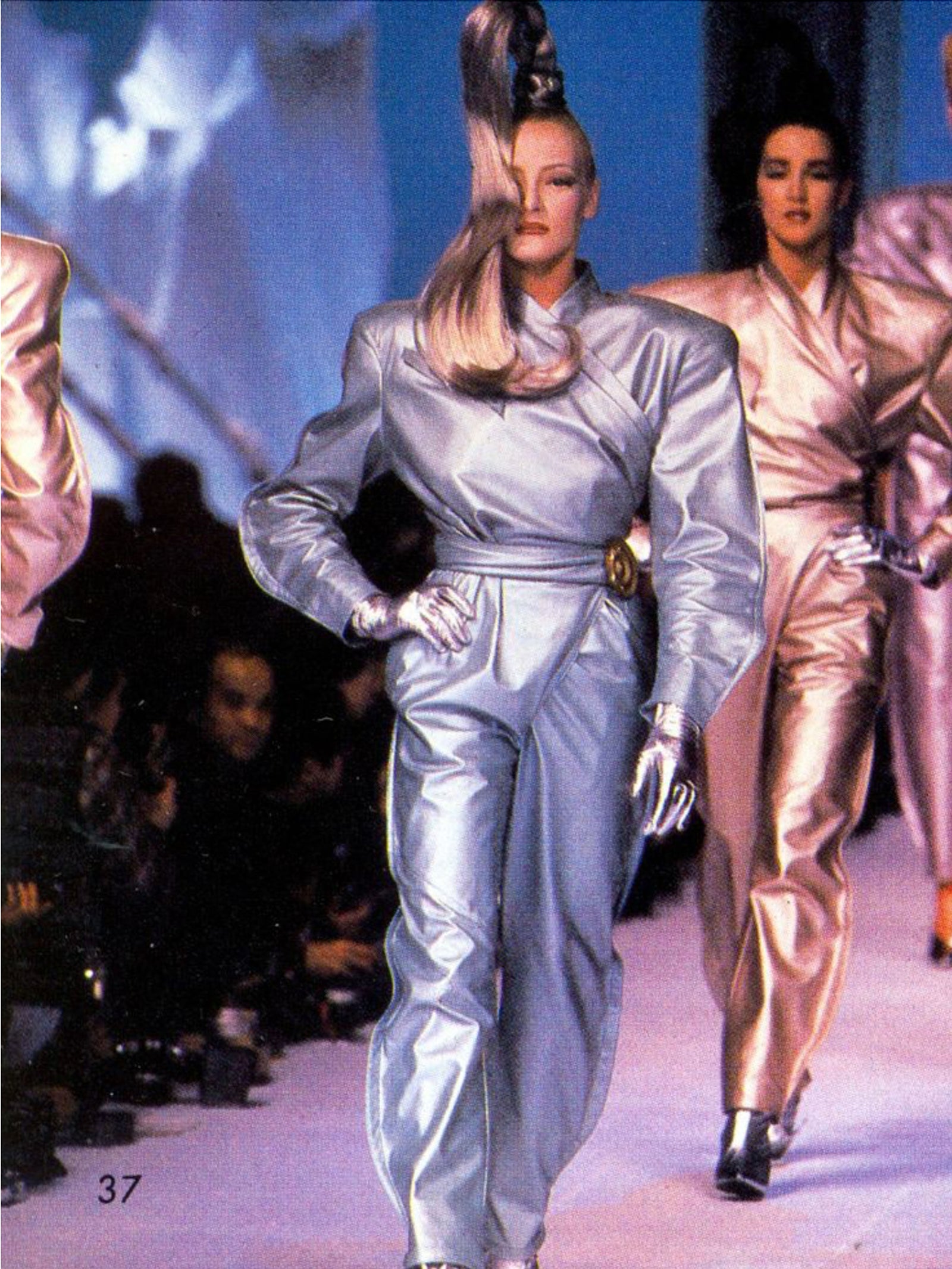 80s Thierry Mugler activ グレー ジップジャケット 80s Thierry Mugler activ グレー ジップジャケット