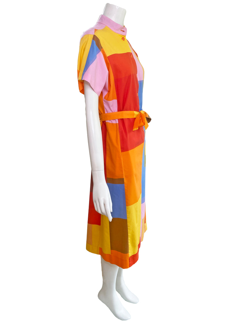Marimekko 1980s Colorblock Dress