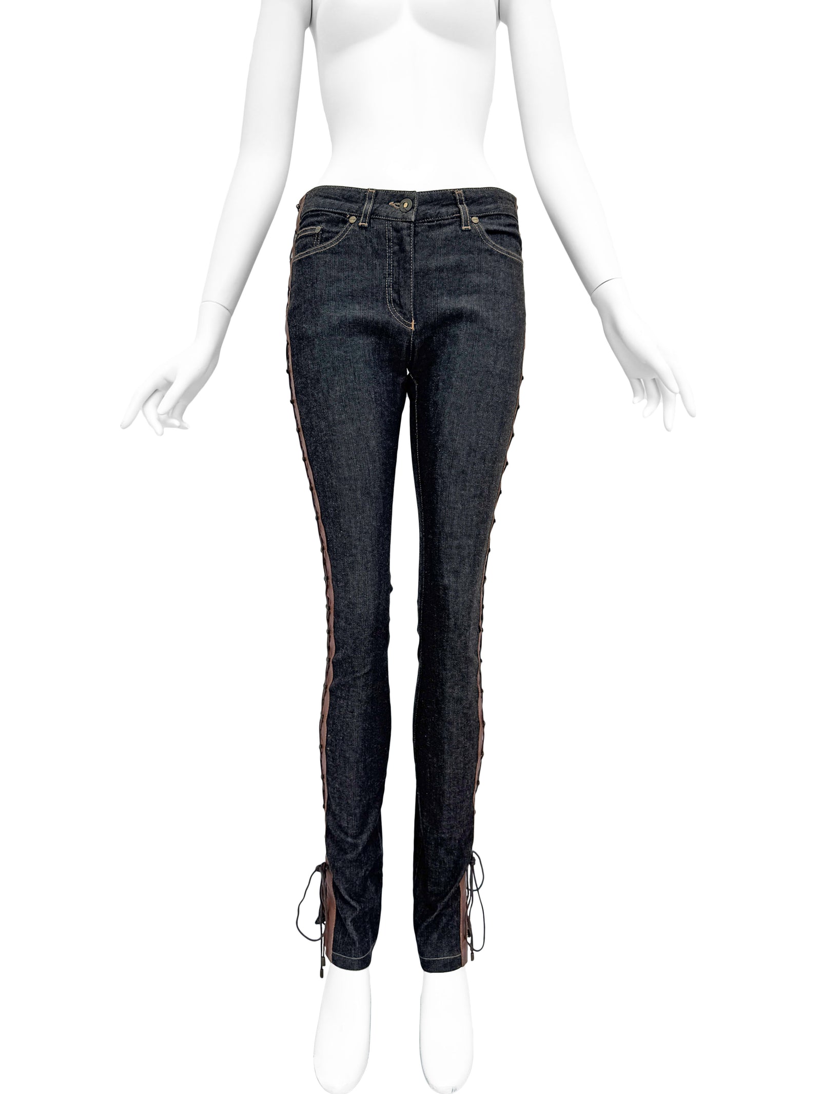 Alexander McQueen A/W 2002 'Supercalifragilistic' Denim Leather