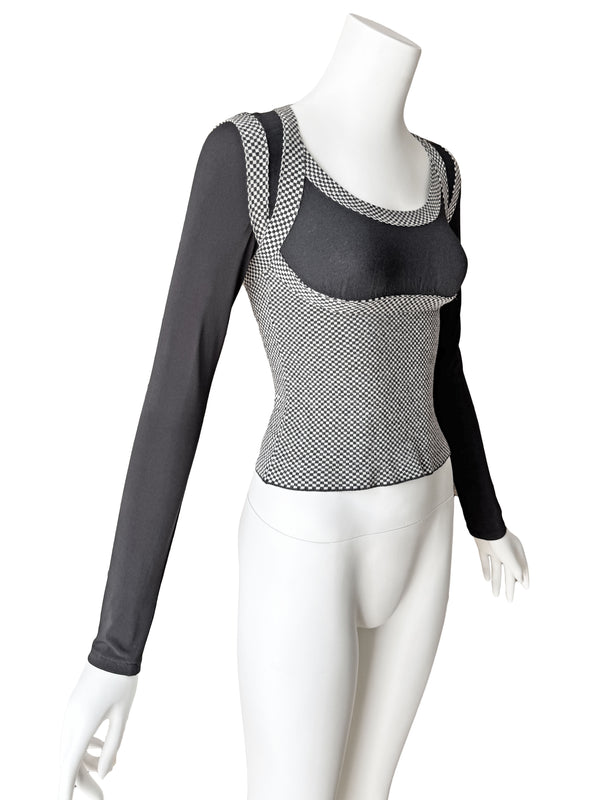 Alexander McQueen 2003 'Scanners' Houndstooth Knit Top