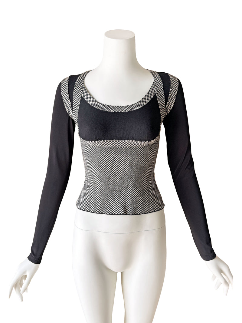 Alexander McQueen 2003 'Scanners' Houndstooth Knit Top