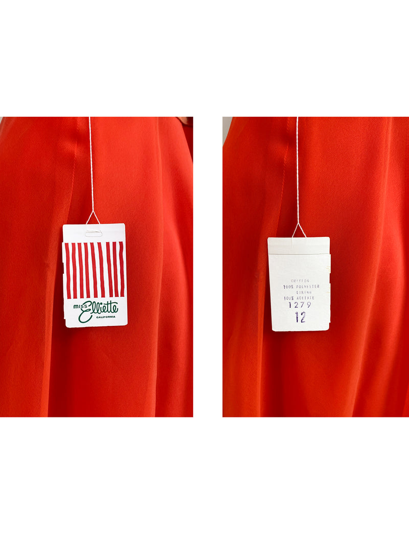 Miss Elliette 1960s Deadstock Orange Dress