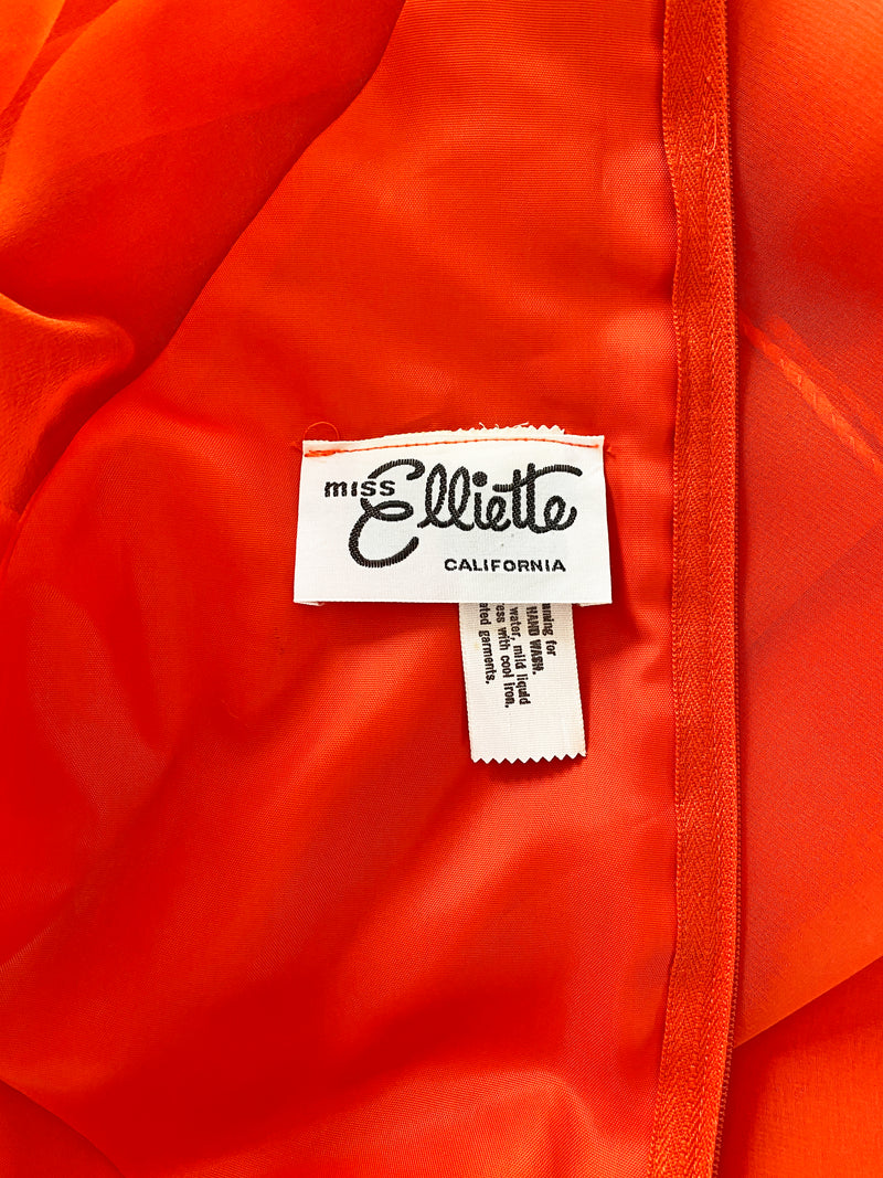 Miss Elliette 1960s Deadstock Orange Dress