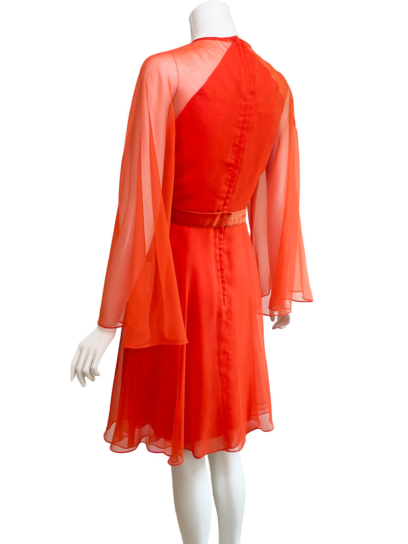 Miss Elliette 1960s Deadstock Orange Dress