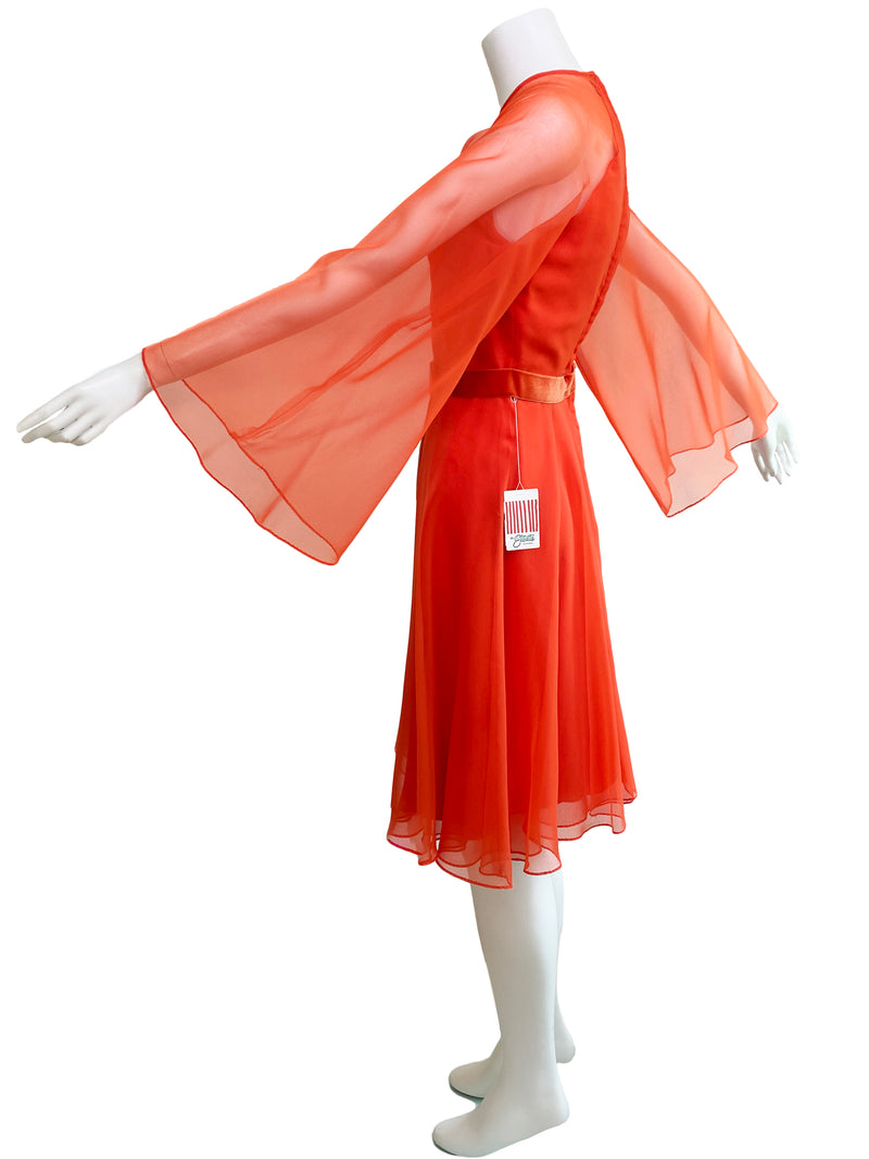 Miss Elliette 1960s Deadstock Orange Dress