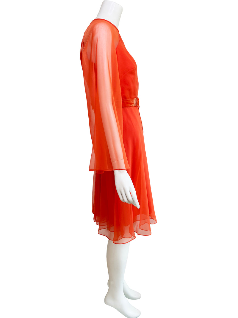Miss Elliette 1960s Deadstock Orange Dress