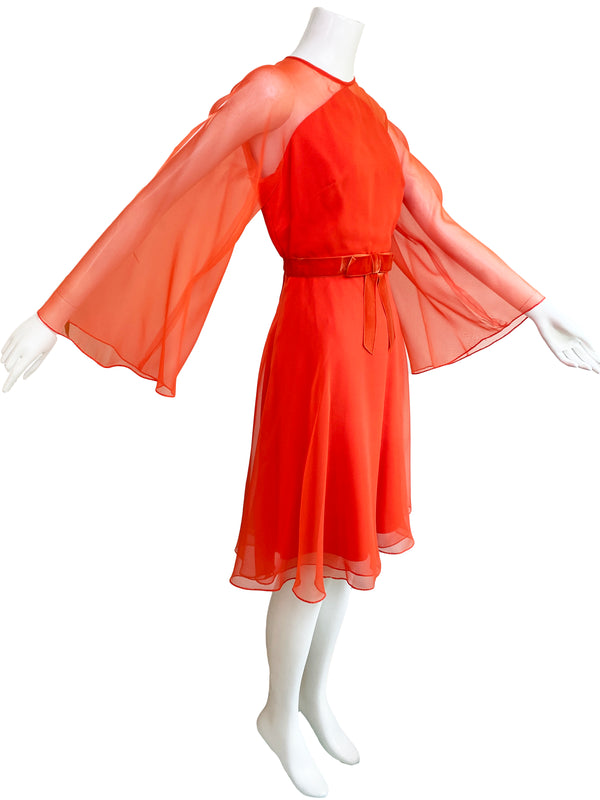 Miss Elliette 1960s Deadstock Orange Dress