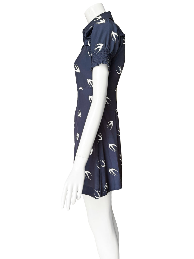 Miu Miu Spring 2010 Swallow Print Mini Dress