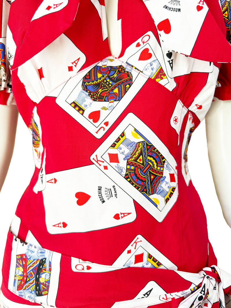 Moschino Jeans 1990s Playing Card Print Skirt Set