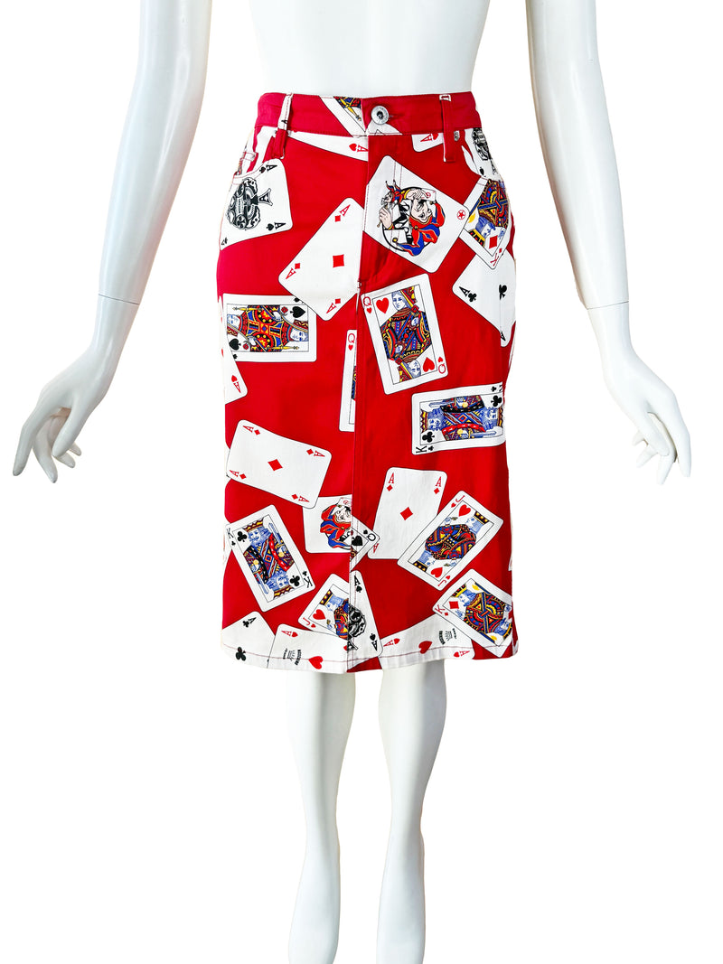 Moschino Jeans 1990s Playing Card Print Skirt Set