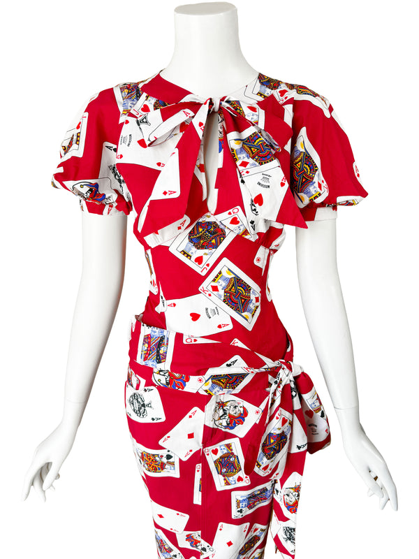 Moschino Jeans 1990s Playing Card Print Skirt Set