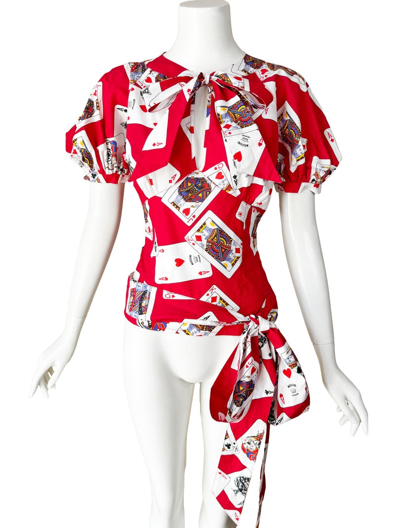 Moschino Jeans 1990s Playing Card Print Skirt Set