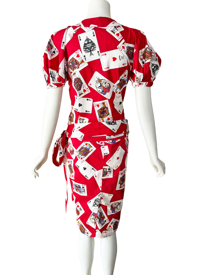 Moschino Jeans 1990s Playing Card Print Skirt Set
