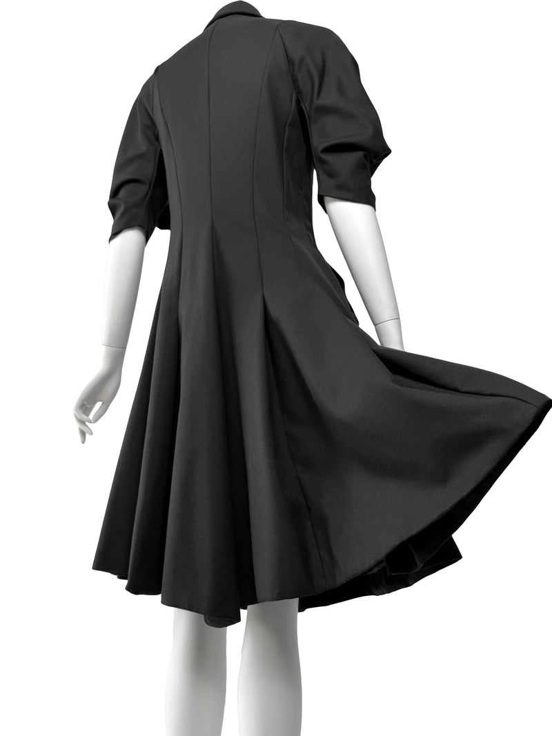 Alexander McQueen 2007 Black Origami Shirt Dress