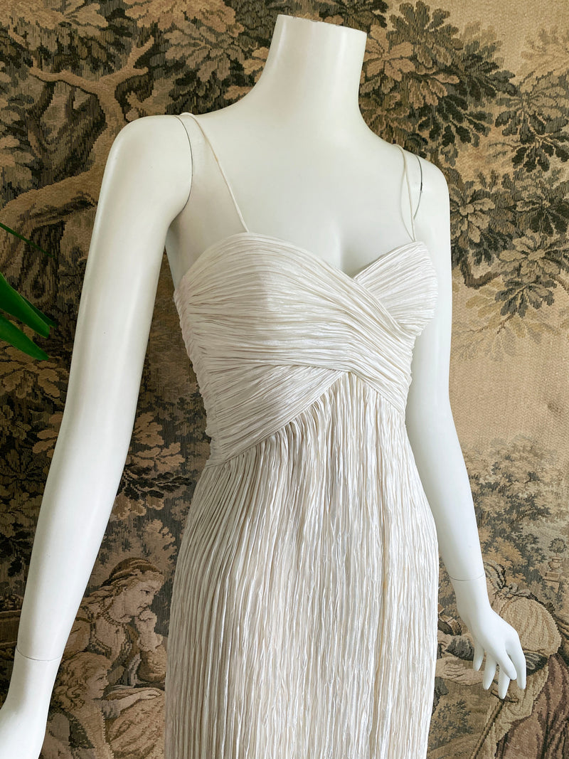 Mary McFadden Couture 1980s Plisse Dress