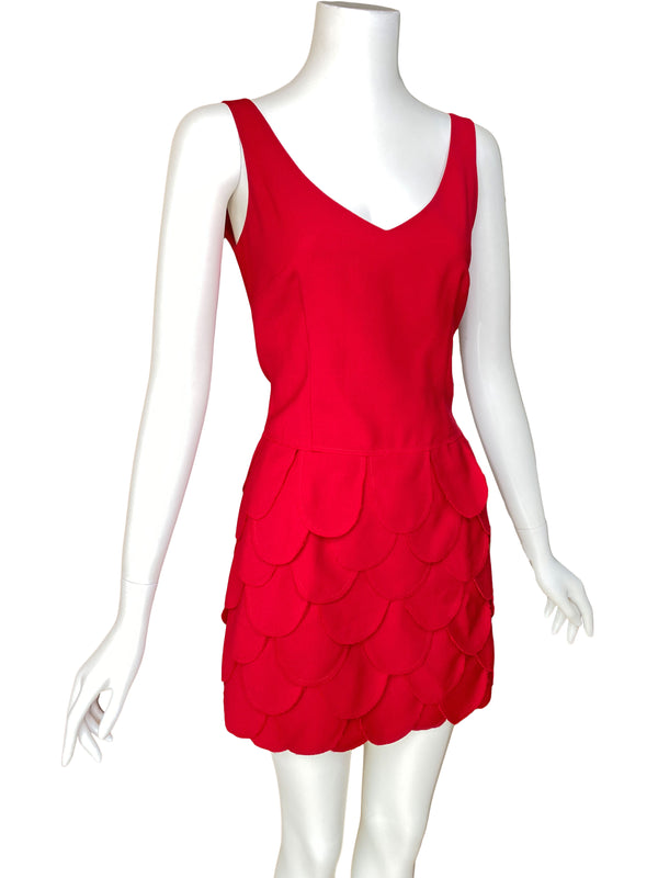 Moschino 1990s Red Petal Mini Dress