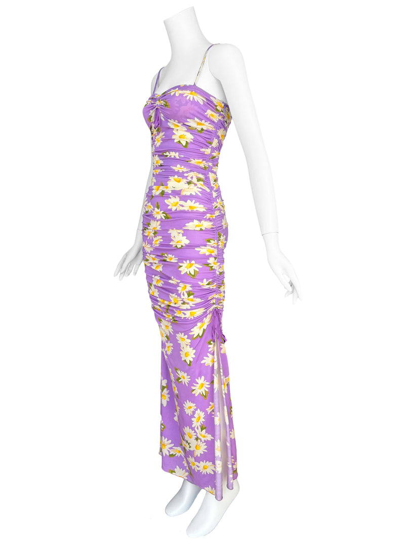 Moschino Cheap and Chic Y2K Daisy Print Maxi Dress
