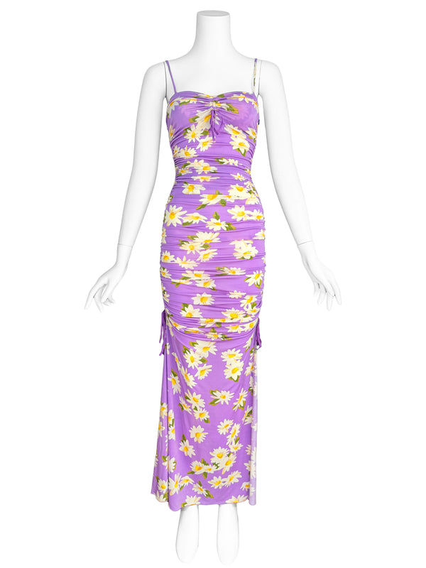 Moschino Cheap and Chic Y2K Daisy Print Maxi Dress