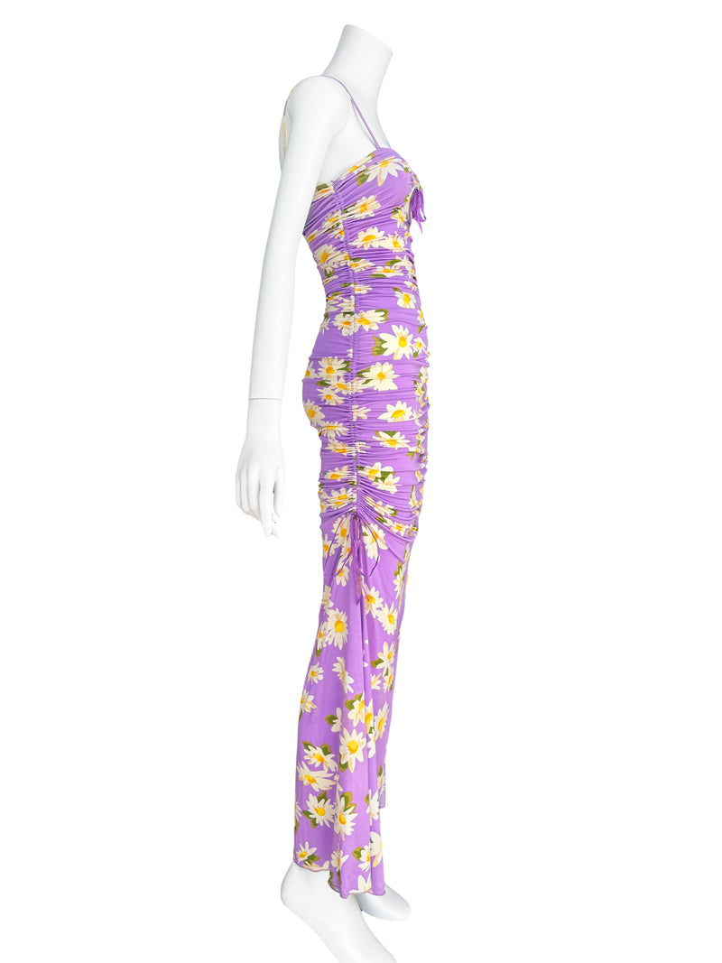 Moschino Cheap and Chic Y2K Daisy Print Maxi Dress