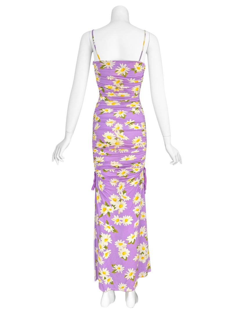 Moschino Cheap and Chic Y2K Daisy Print Maxi Dress