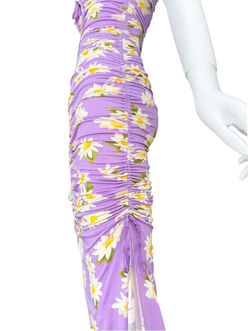 Moschino Cheap and Chic Y2K Daisy Print Maxi Dress