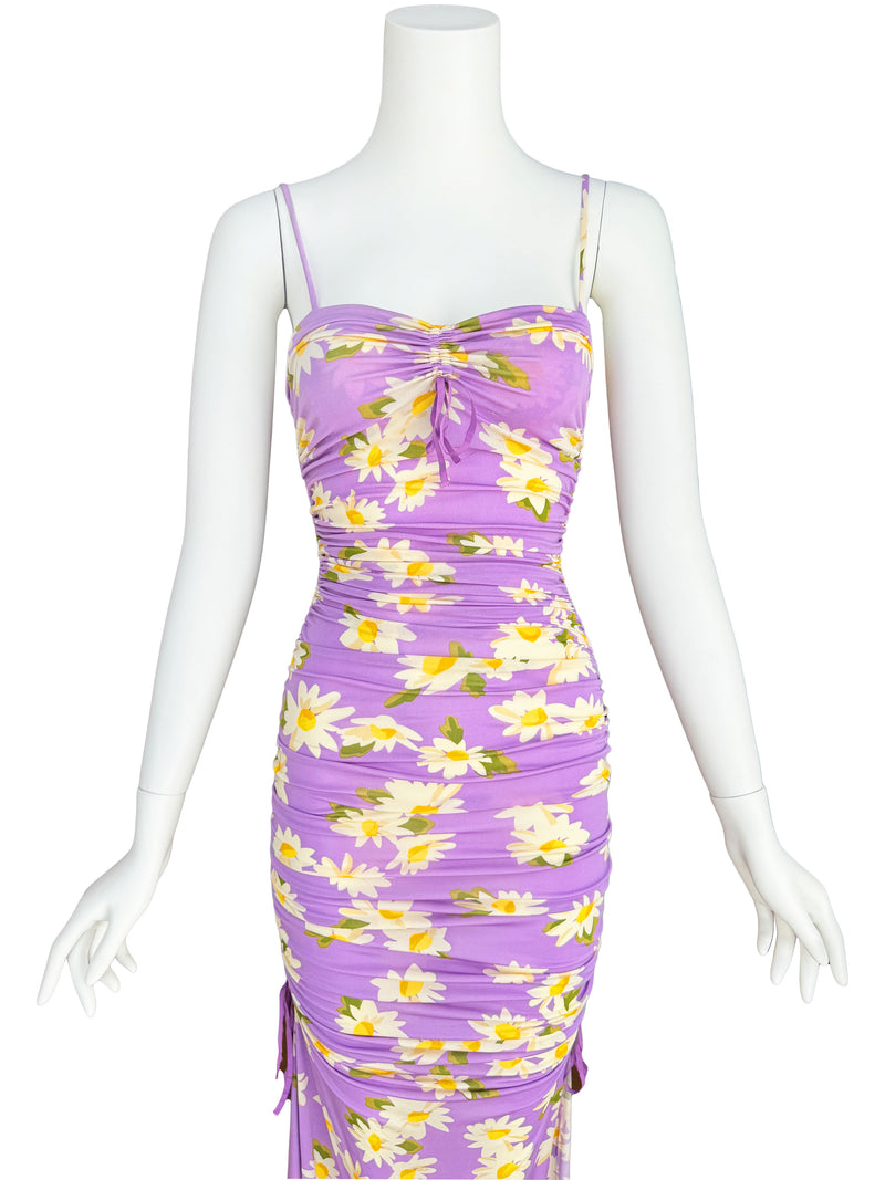 Moschino Cheap and Chic Y2K Daisy Print Maxi Dress