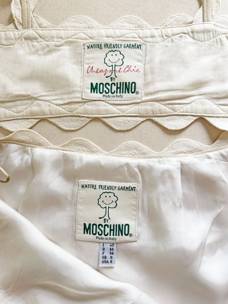 Moschino S/S 1994 'Nature Friendly' Dress Set Mini Skirt & Top