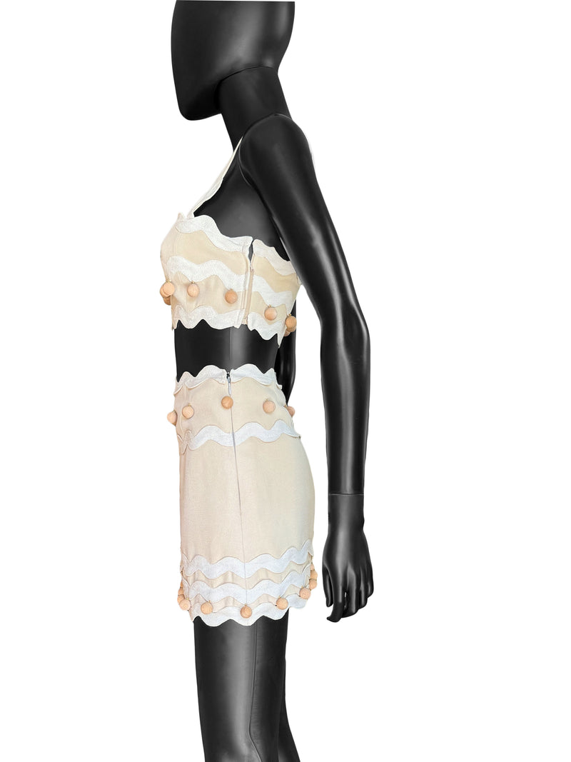 Moschino S/S 1994 'Nature Friendly' Dress Set Mini Skirt & Top