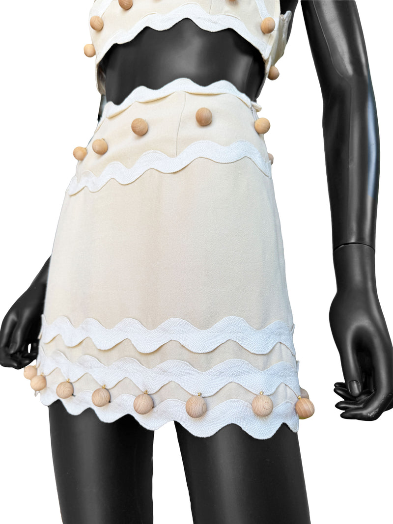 Moschino S/S 1994 'Nature Friendly' Dress Set Mini Skirt & Top