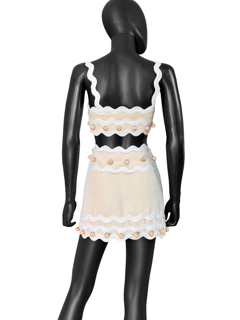 Moschino S/S 1994 'Nature Friendly' Dress Set Mini Skirt & Top