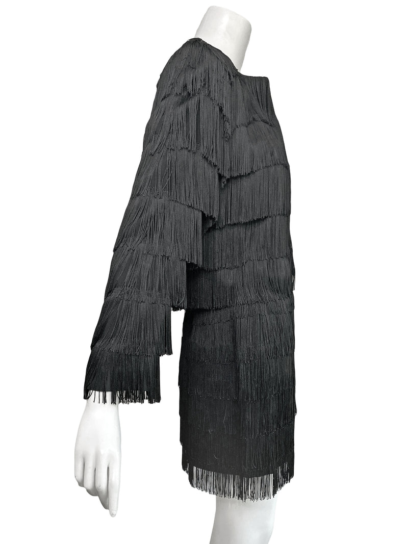 Moschino Couture 1990s Fringe Skirt Suit