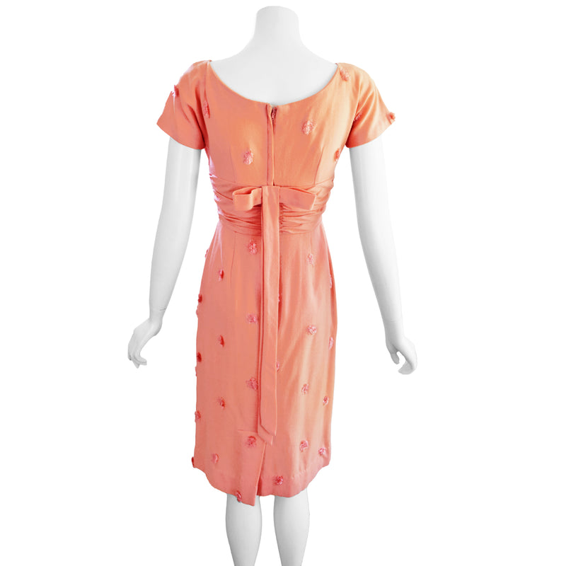 1960s Embroidered Wiggle Dress