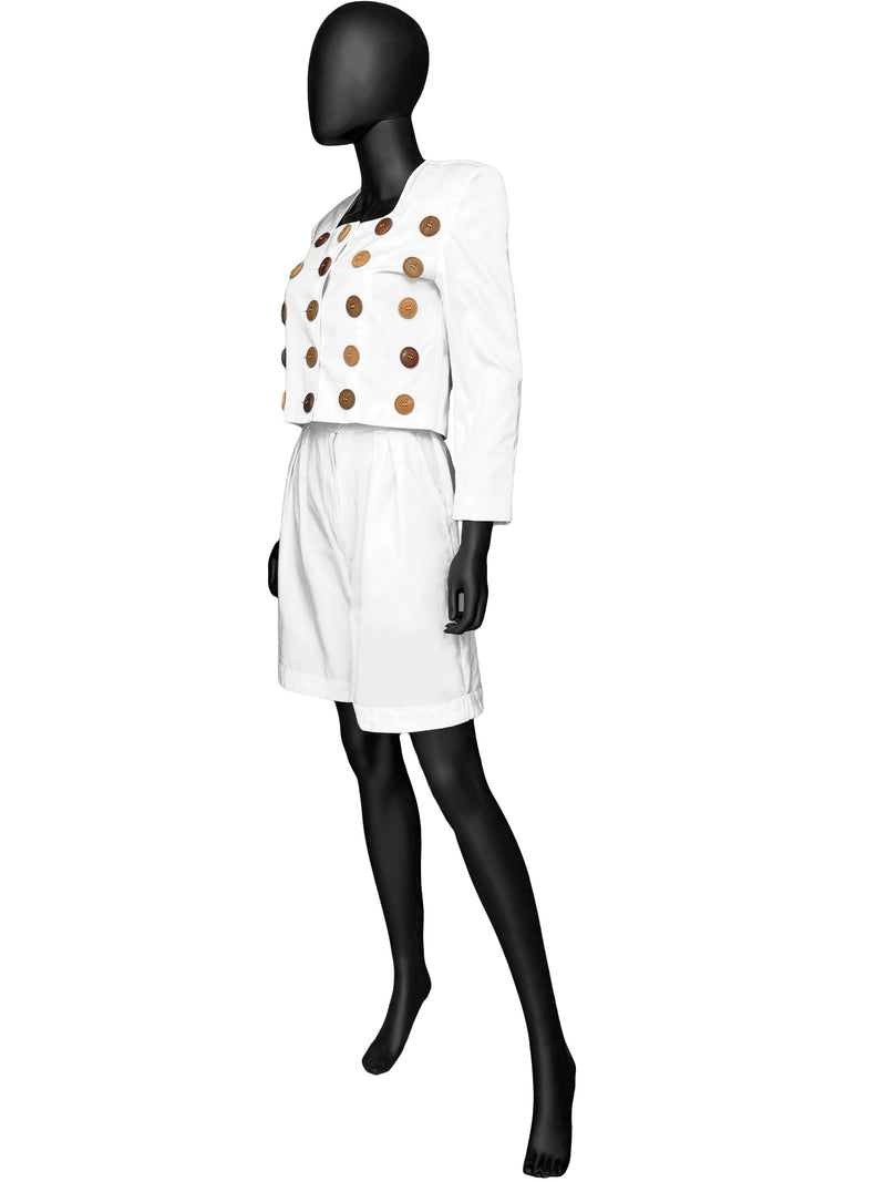 Patrick Kelly Spring 1989 Buttons Shorts Suit