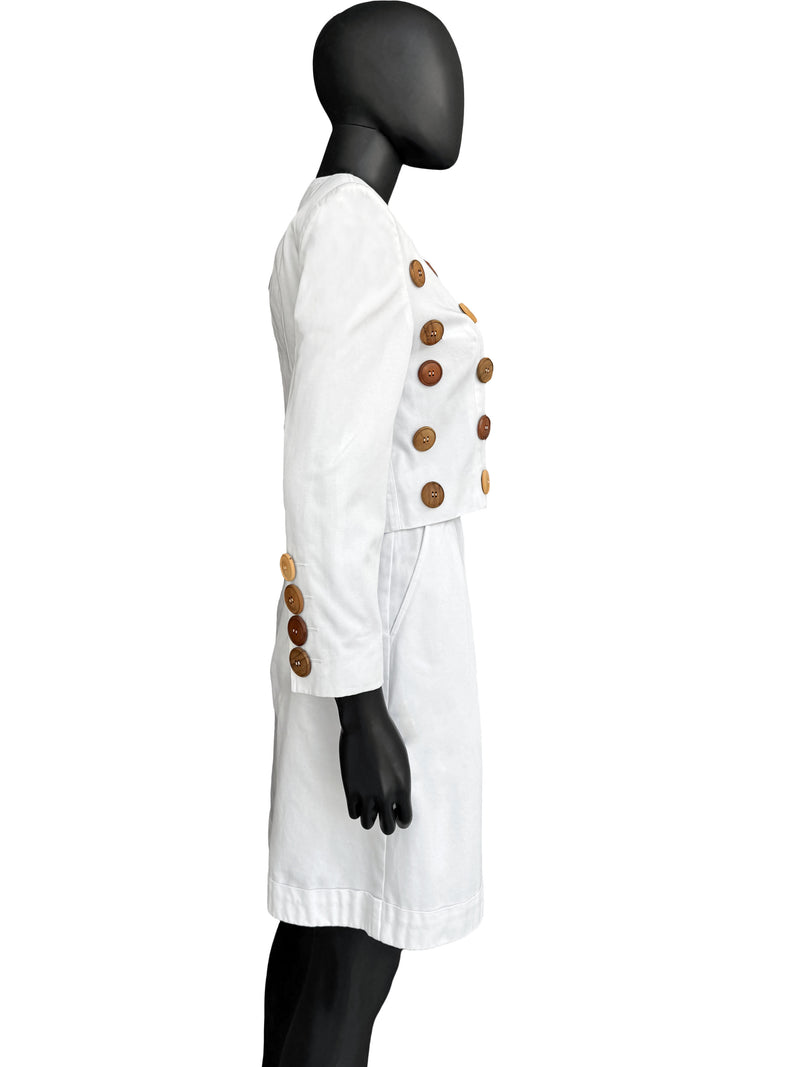 Patrick Kelly Spring 1989 Buttons Shorts Suit