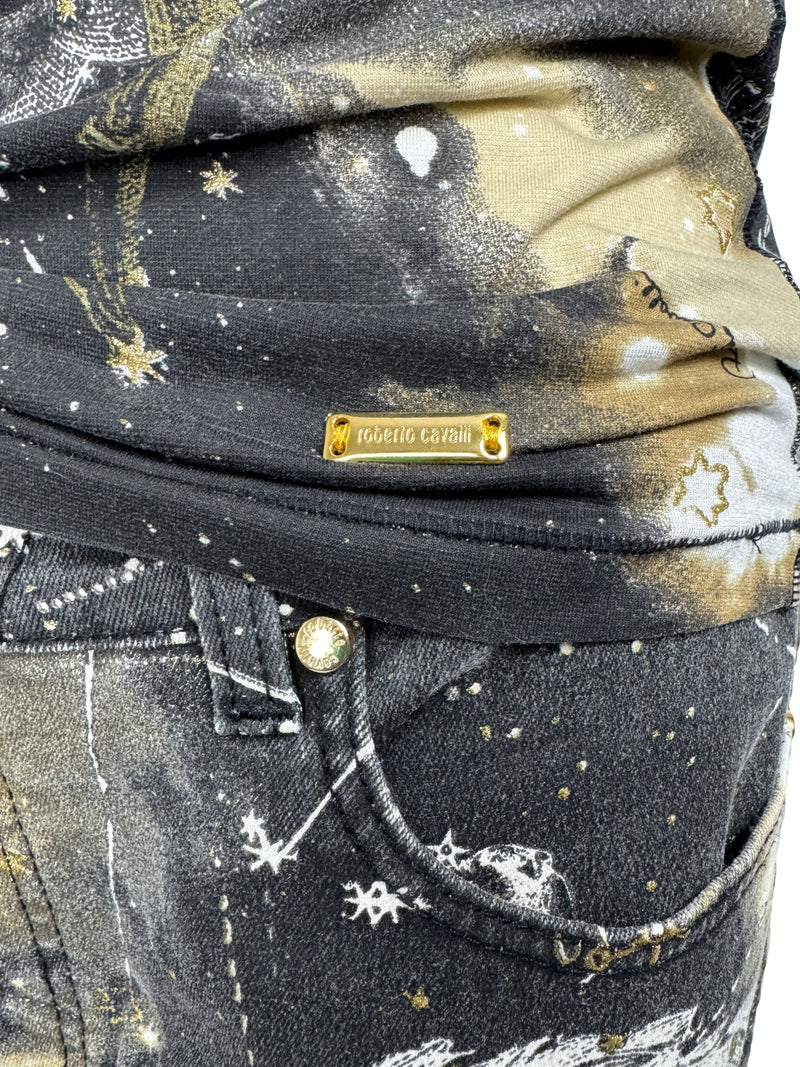 Roberto Cavalli A/W 2003 Constellation Print Top & Jeans Set