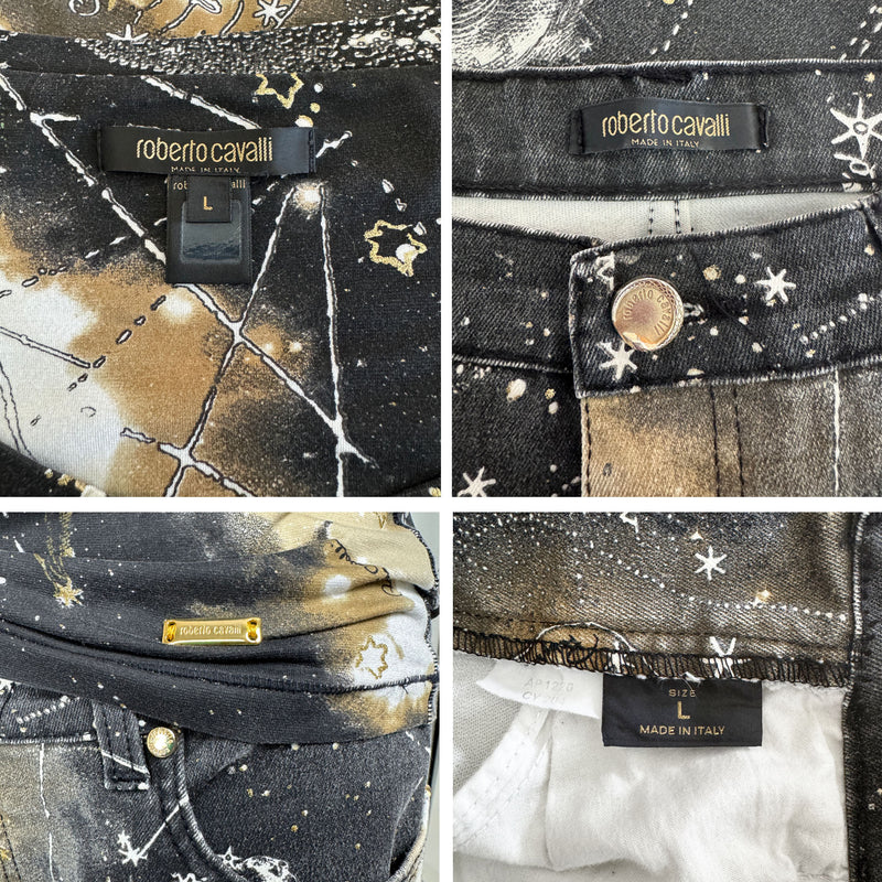 Roberto Cavalli A/W 2003 Constellation Print Top & Jeans Set