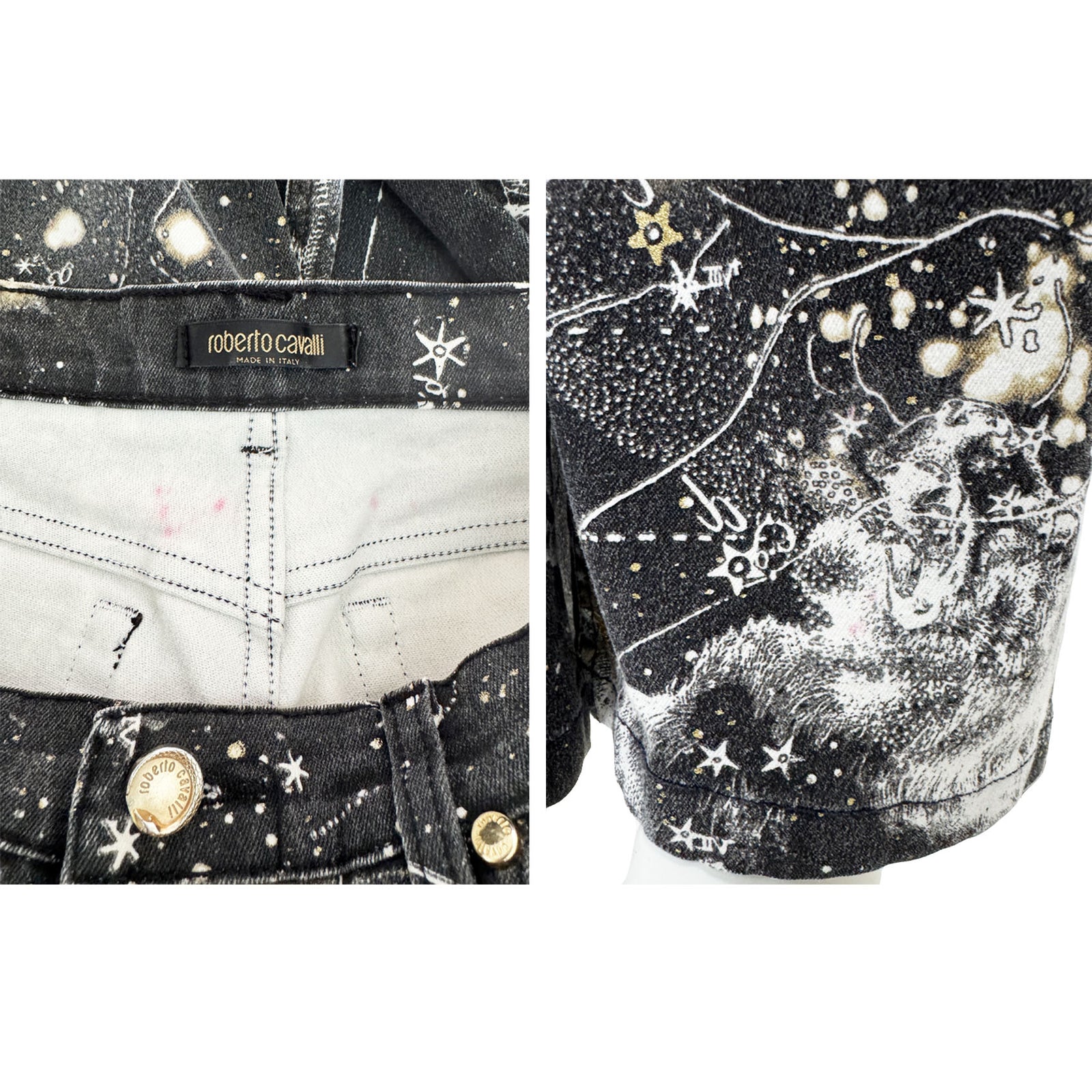Jean Roberto Cavalli Y2K Avec Diamants - Made In Italy, Occasion Parfait état