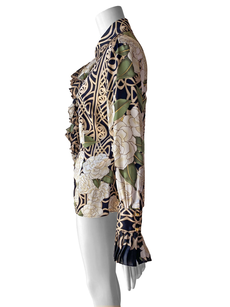 Roberto Cavalli 2006 Art Nouveau Print Blouse