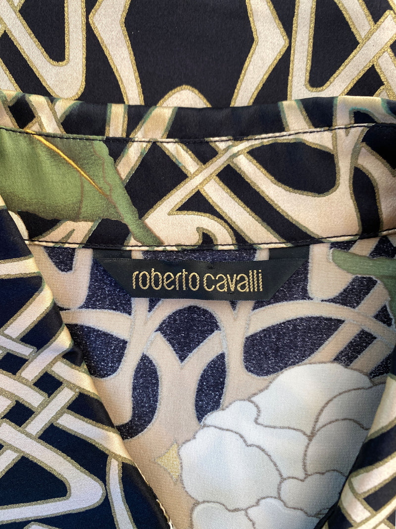Roberto Cavalli 2006 Art Nouveau Print Blouse